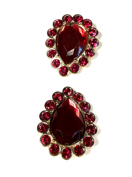 lindsay phillips Accessories - Lindsay Phillips Gold Ruby Gem Interchangeable Shoe Jewelry Charm Snaps
